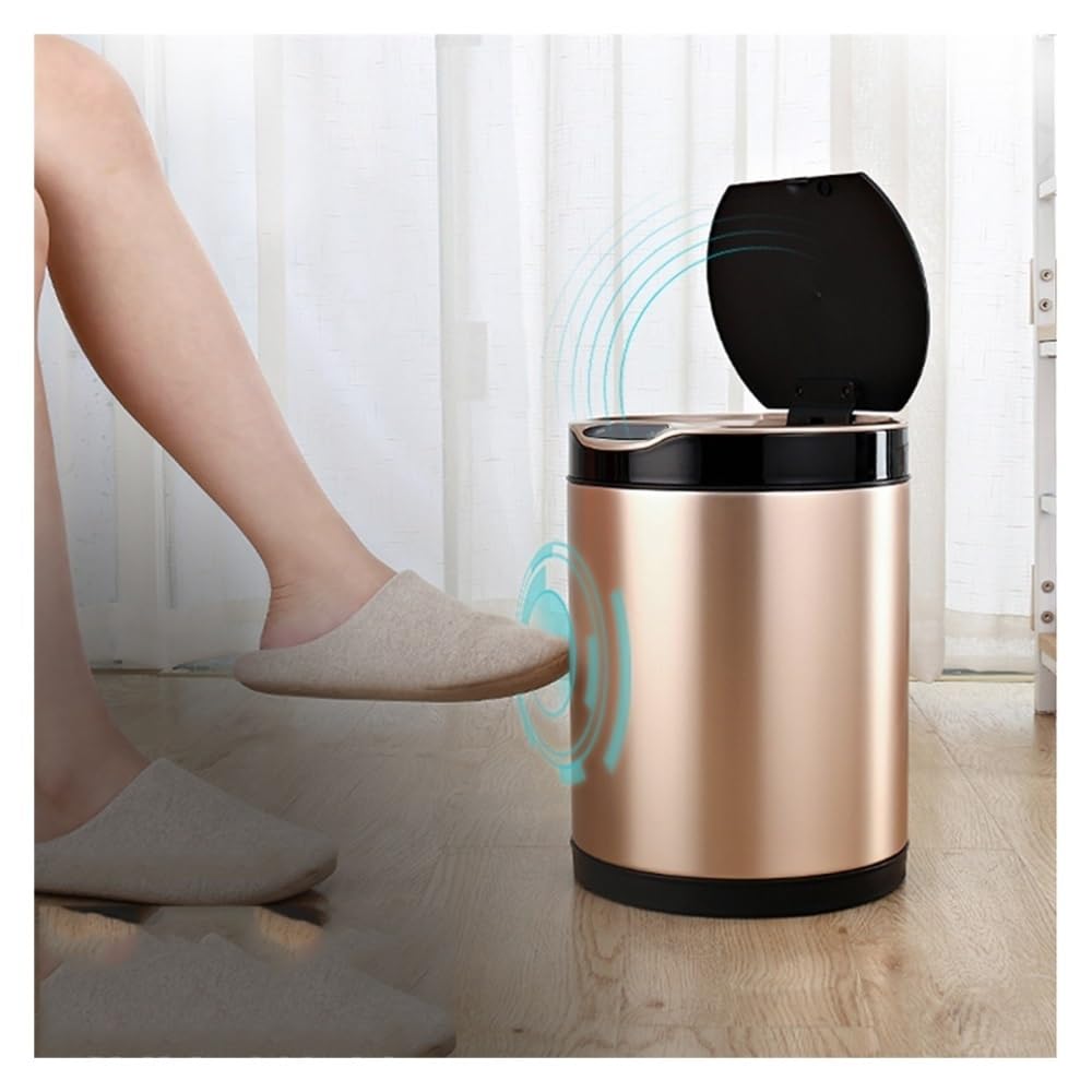 Garbage Bin, 12L Automatic Induction Garbage Can for Kitchen Bathroom Living Room Toilet,Indoor Trash Cans(Blue)