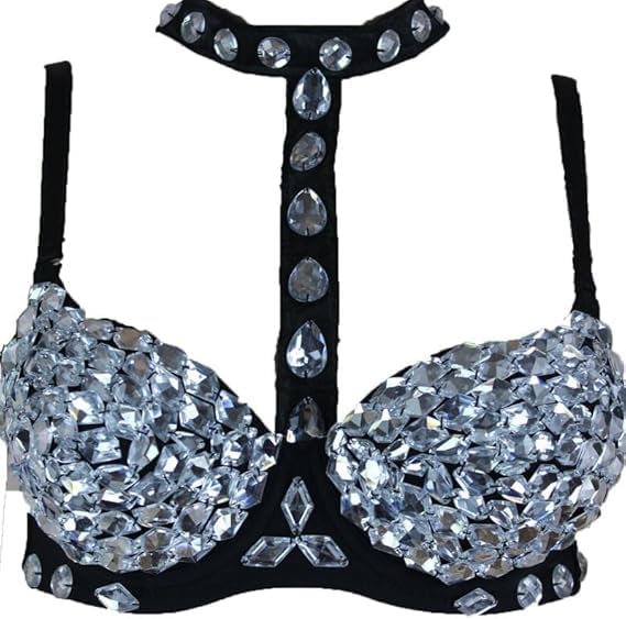 Nightclub Ds Sexy LED Bra Colorful Flash Diamond DJ Singer Dance Light-up Bra Event&Party Supplies Multicolor