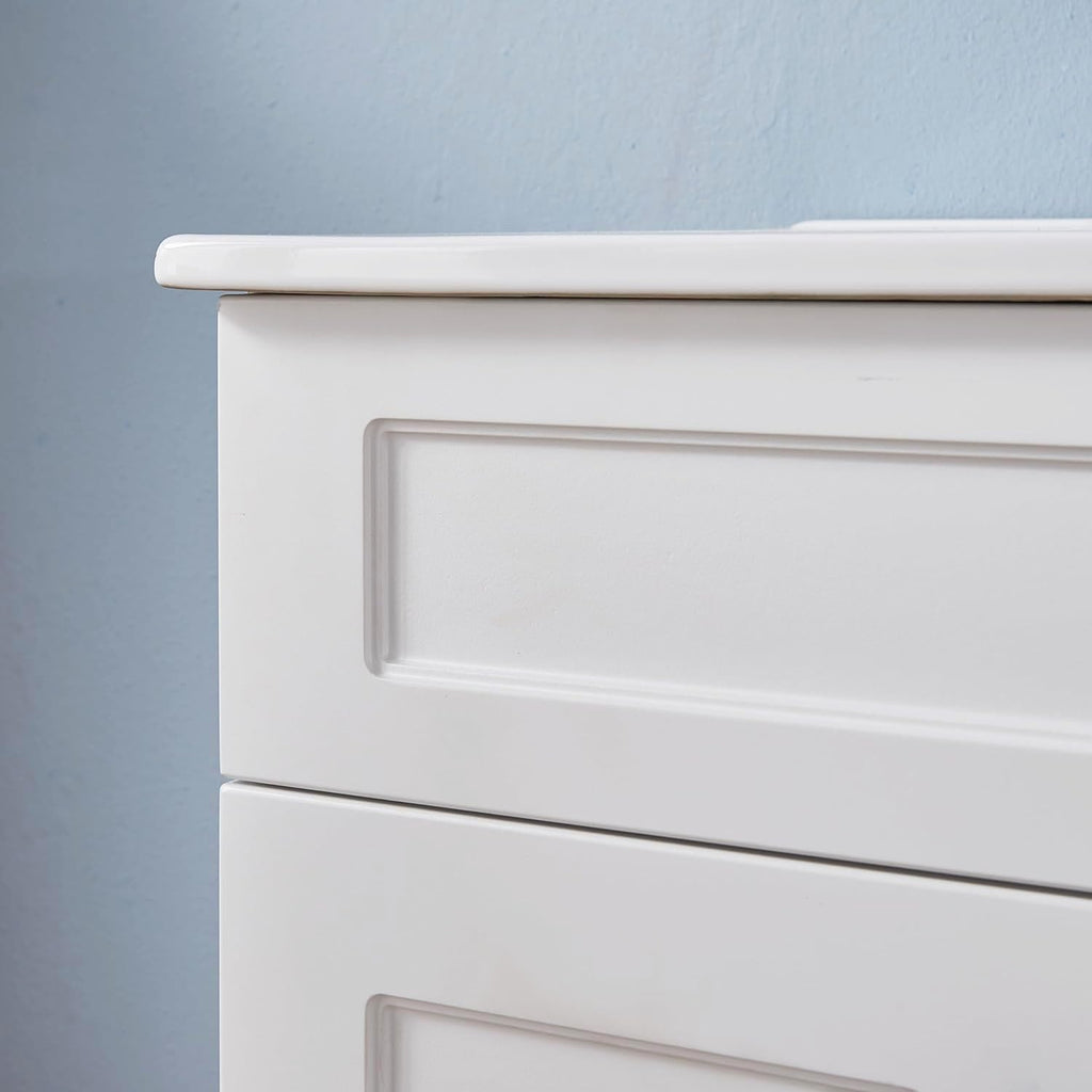 36 Inch White Freestanding Bathroom Vanity with Ceramic Sink Combo, Modern Storage Vanity with 2 Soft-Closing Doors & 2 Drawers, Ideal for Medium-Sized Bathrooms