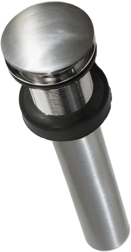Native Trails DR130-BN Push to Seal Dome Drain, 1.5', Brushed Nickel