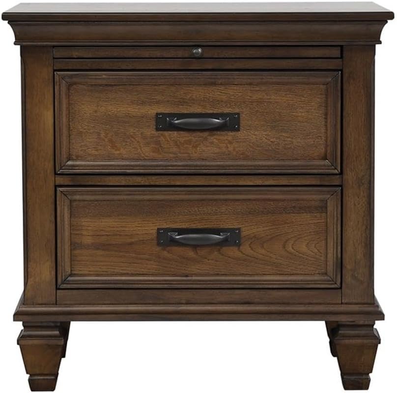 Coaster Franco Queen Bed 4-Piece Set, Burnished Oak