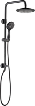 BRIGHT SHOWERS Shower System, 9 Inch Rain Shower Head with 5-Function Hand Shower, Dual Shower Combo with Height Adjustable Holder, Solid Brass Rail, 60 Inch Stainless Steel Hose, Oil-Rubbed Bronze