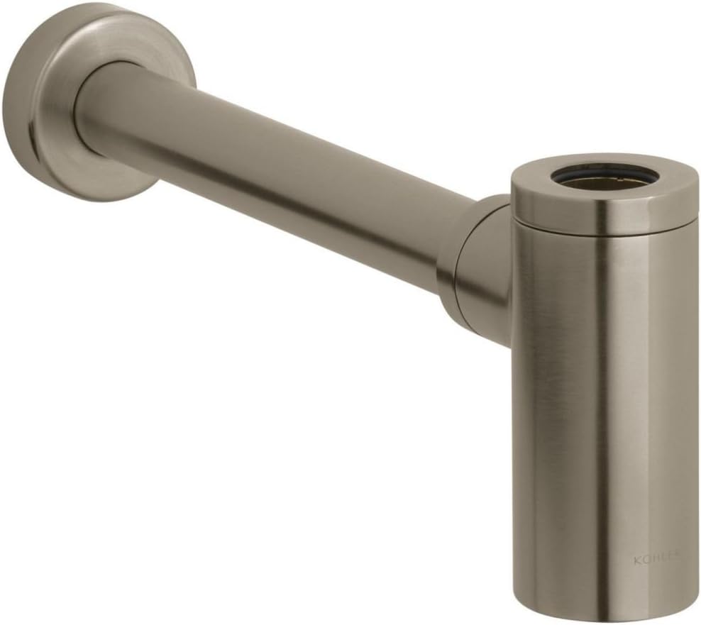 Kohler K-9033-BV 1-1/4 Inch Contemporary Round Bottle P-Trap Brushed Bronze