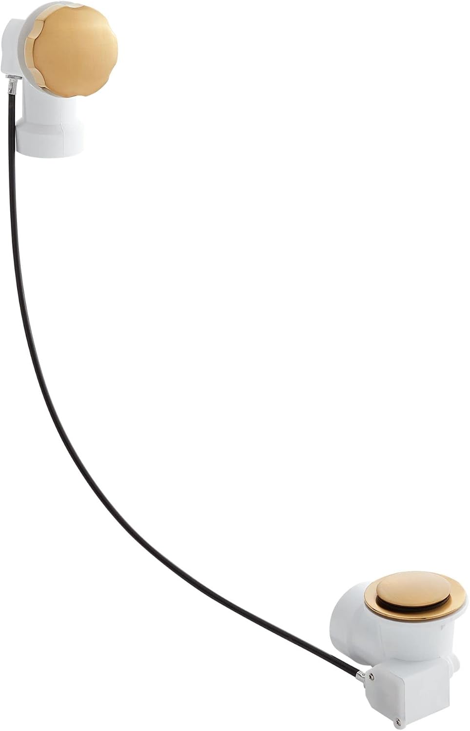 Signature Hardware 478497 PVC Cable Drain and Overflow for 17' - 22' Deep Alcove Tubs