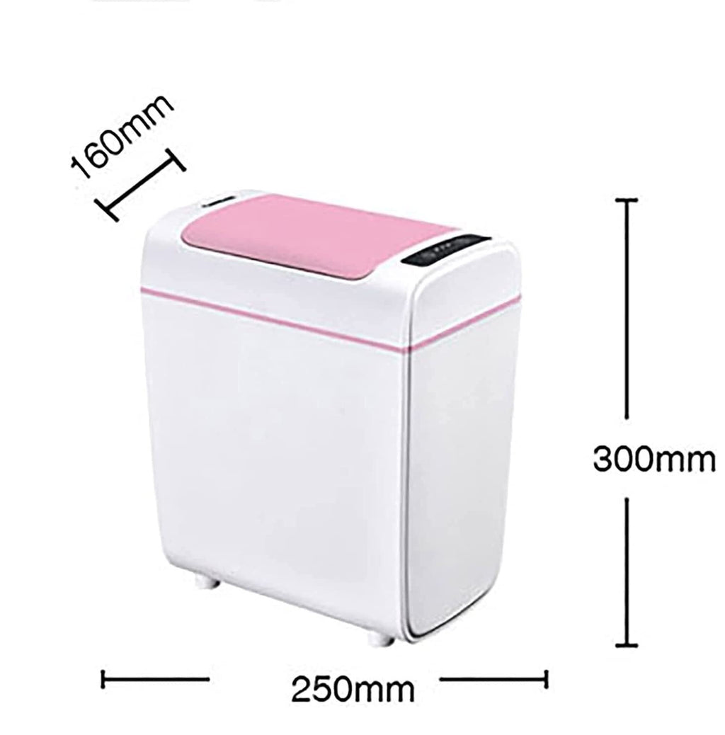 Trash Can Wastebasket Garbage， Smart Bin Trash Can Touchless Electric Smart Trash Can Living Room Bedroom Mute Waste Dust Bin Container Bins for Bathrooms(Blue)
