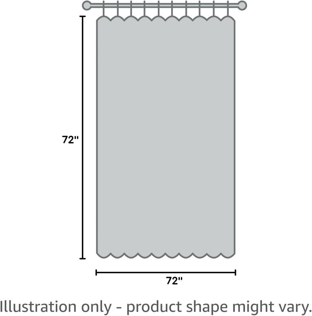 Lush Decor Tulle Skirt Colorblock Shower Curtain Single 72' W x 72' L Blush & White - Fabric Shower Curtains for Bathroom - Cute Bathroom Curtain (Pack of 6)