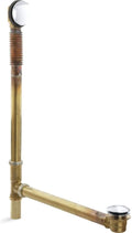 Kohler K-7265-CP Clearflo Brass Toe Tap Bath Drain, Polished Chrome, 1.5