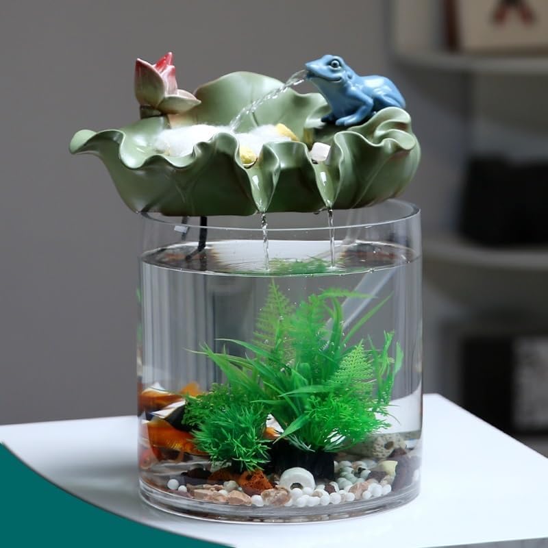 Tabletop Fountains Small Water Fountain Ornaments Home TV Cabinet Landscaping Decoration Living Room Office Desktop Fortune Decoration Indoor Tabletop Water Fountain
