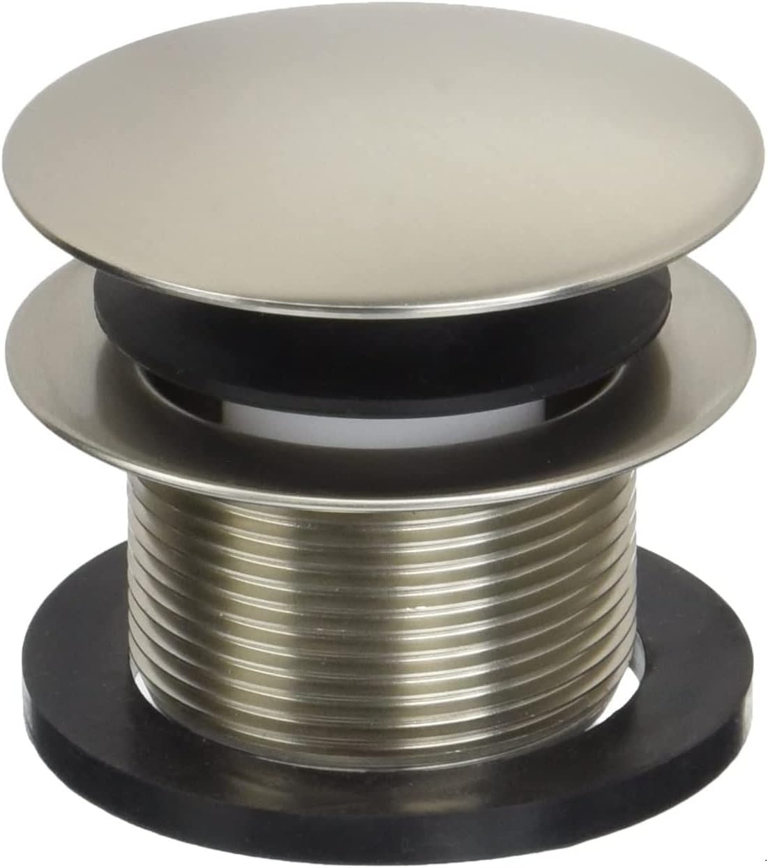 Westbrass 24' Direct Outlet Semi-Exposed Waste & Overflow with Ball Joint and Tip-Toe Drain, Satin Nickel, 7932420BJHRDC-07
