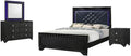 Coaster Penelope California King Bed 4-Piece Set, Midnight Star