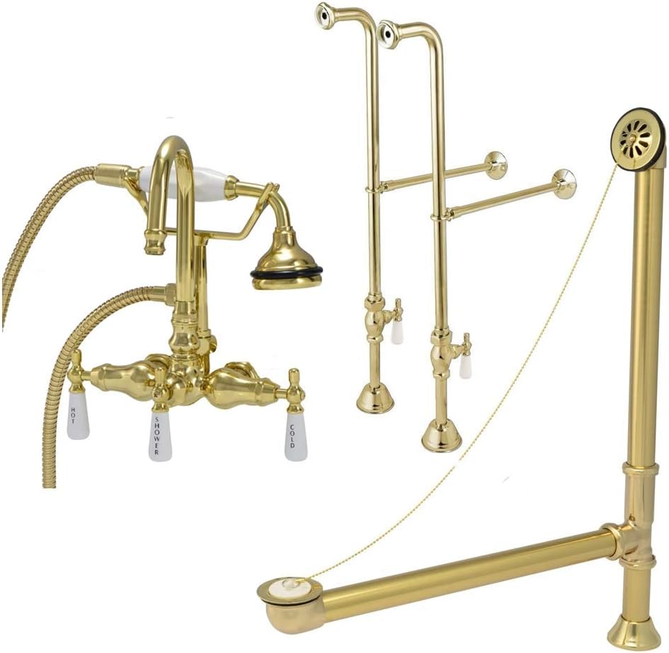 Vintage Tub & Bath Clawfoot Tub Freestanding Gooseneck Faucet Set