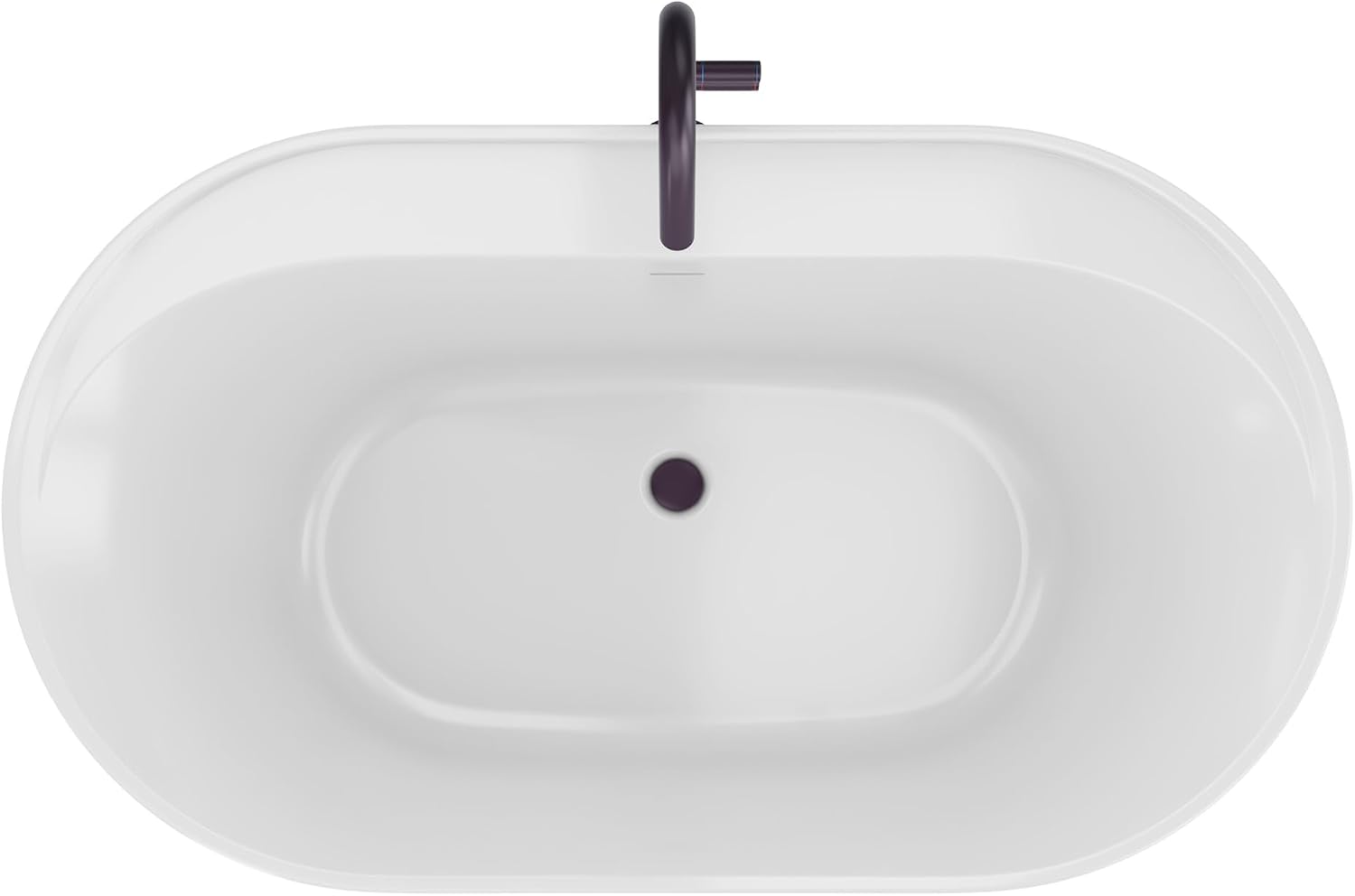 DreamLine Essence 65 3/8 inch L x 36 1/4 inch W x 23 5/8 inch H Freestanding Acrylic Bathtub with Oil Rubbed Bronze Drain