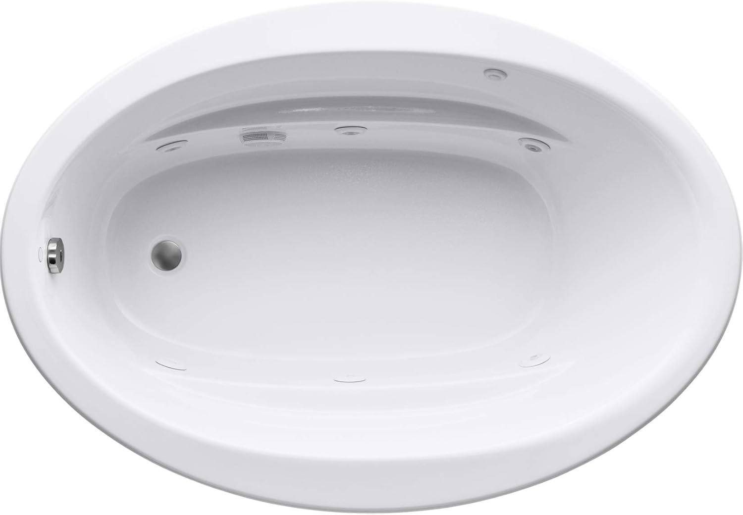 KOHLER K-1162-S1-0 Sunward ExoCrylic Drop-In Whirlpool with End Drain, White, 60 x 42-Inch