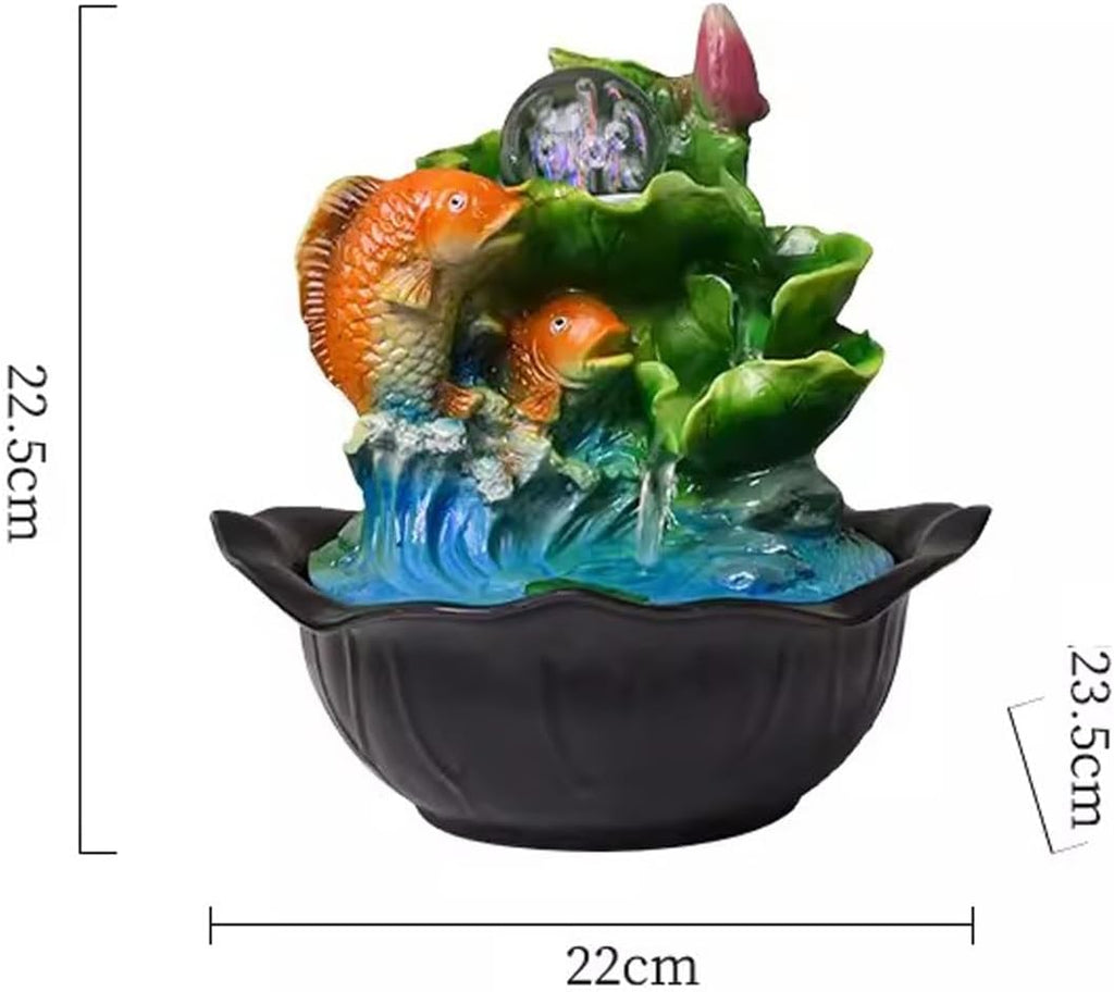 Tabletop Fountain Flowing Water Decoration Fountain Chinese Style Rockery Home Decoration Gift Office Opening Desktop Decoration Desktop Fountain (Color : 01)