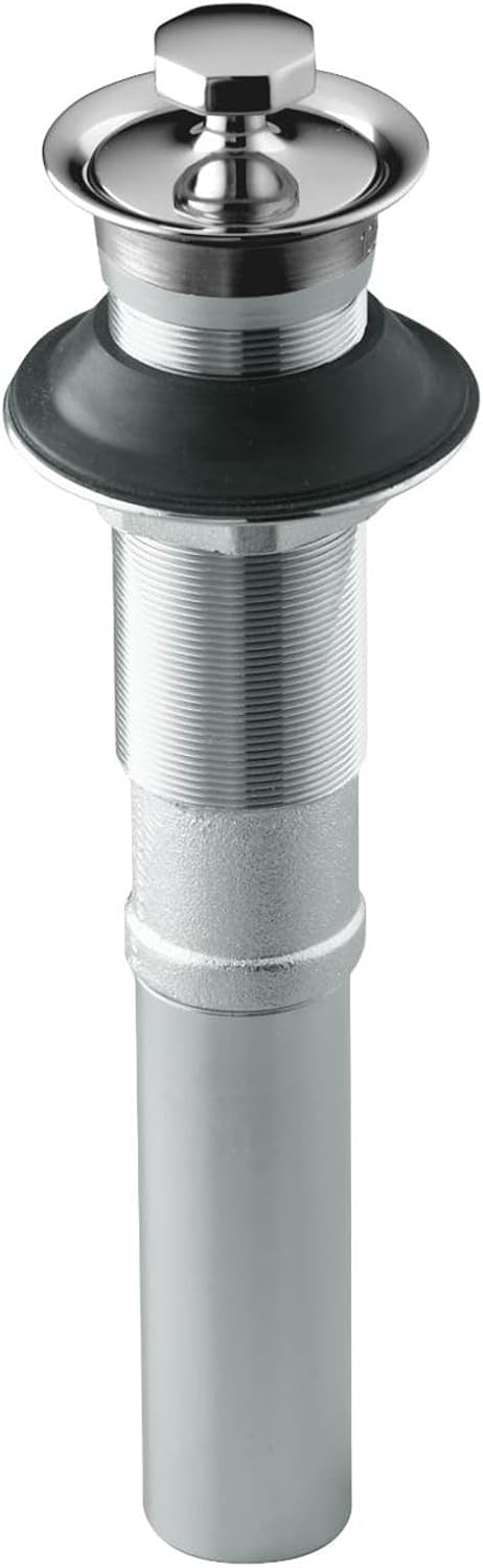 Kohler K-7127-CP Bathroom Sink Drain with Non-Removable Metal Stopper without Ov