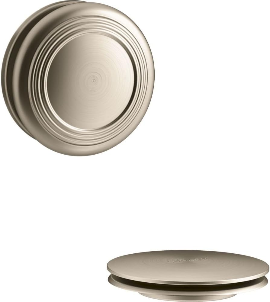 Kohler K-T37396-BV Cable Bath Drain Trim w/Traditional Push Button Handle Bronze