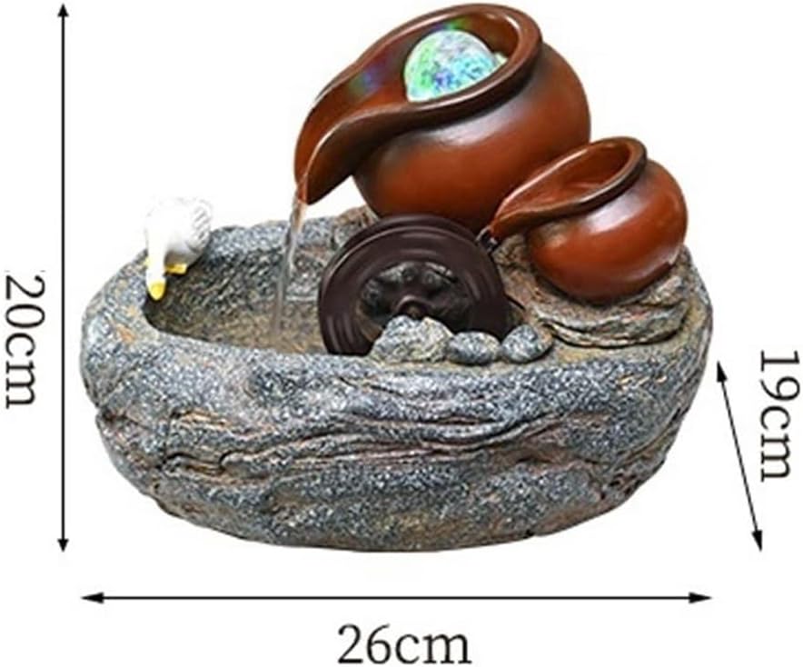 Tabletop Fountain Desk Fountain Minimalist Water Display with Circulating Water Features for Natural Feng Shui Effect