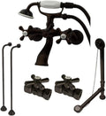 Kingston Brass CCK265ORB Vintage Wall Mount Claw Foot Faucet Package, Oil Rubbed Bronze
