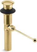 Kohler 7114-2MB Premier Pop-up Drain, Exposed, No overflow, Vibrant Moderne Brushed Brass