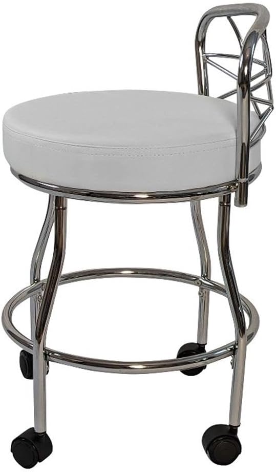 Carolina Classic Diana X-Back Vanity Bench with Casters in Chrome