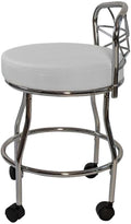 Carolina Classic Diana X-Back Vanity Bench with Casters in Chrome