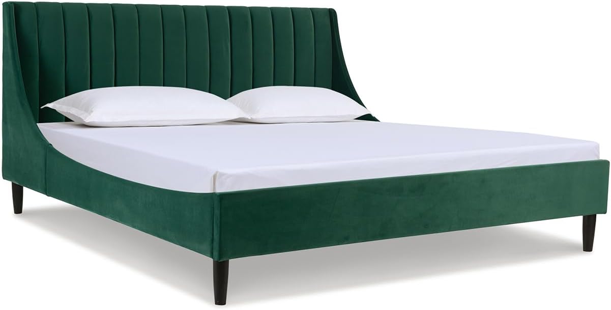 Jennifer Taylor Home Aspen Vertical Tufted Modern Headboard Platform Bed Set