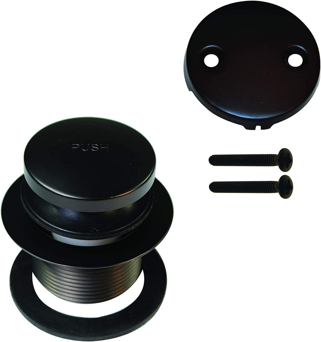 Westbrass 7931817-DC-12 22' Direct Connect 17 Gauge Brass Waste and Overflow with Tip-Toe Drain Trim, Oil Rubbed Bronze