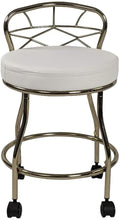Carolina Classic Diana X-Back Vanity Bench with Casters in Gold