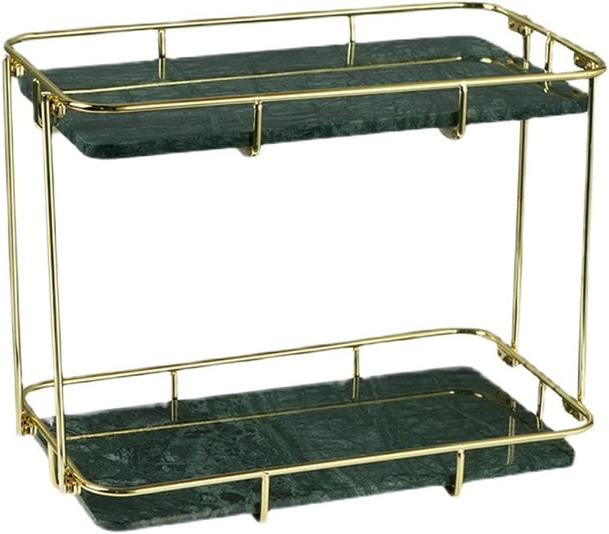 Home Vanity Rectangle Shelf Bathroom Bathroom Corner Countertop Marble Storage Box Decoration Accessories(Style B)