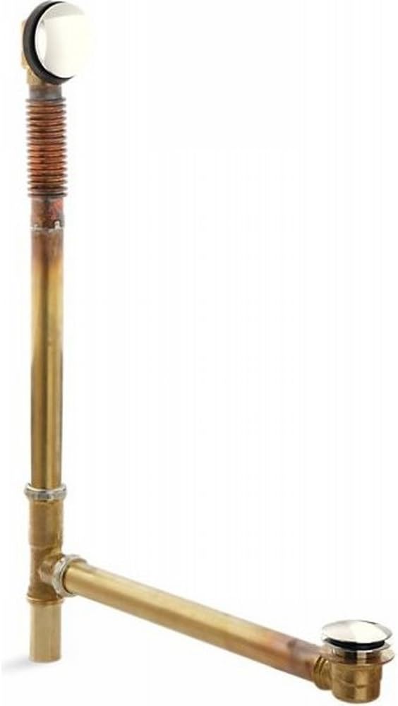 Kohler K-7265-SN Clearflo Brass Toe Tap Bath Drain, Vibrant Polished Nickel