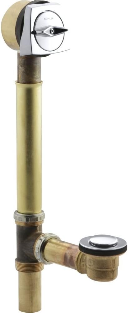 KOHLER K-7193-CP Drain for sok Overflowing Bath, Polished Chrome