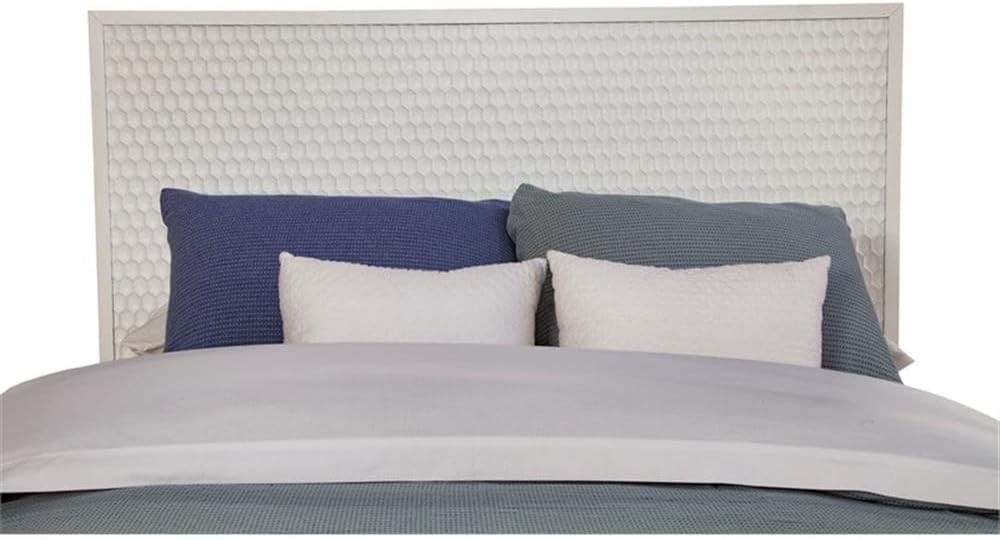 Home Square 2-Piece Set with King Panel Bed & Bedroom Vanity in White