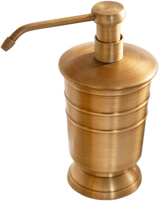Bathroom Accessories Set Countertop 5 Pcs, Toothbrush Holder & Cup, Soap Dispenser,Soap Dish, Storage Can, Antique Bronze,Soap Dispenser