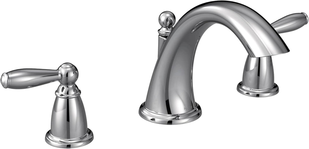 Moen Brantford Chrome 2-Handle Deck Mount Roman Tub Faucet Trim Kit, Valve Required, T4943