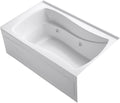 Kohler K-1239-RA-0 5 ft. 5-Jet Tub w/3-Side Tile Flange & Drain White