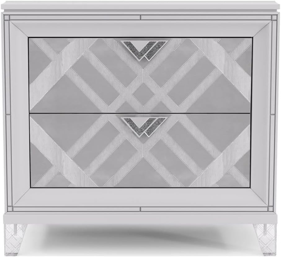 Furniture of America FOA Anaiya 5-Piece Contemporary Wood California King Bed Set in White