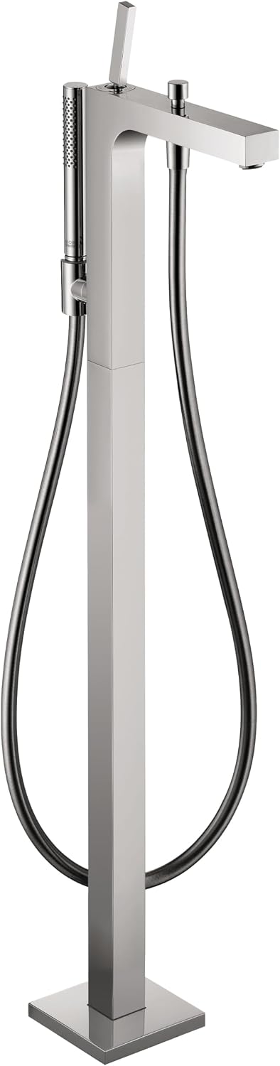 AXOR Modern Citterio 1-Handle 5-inch Wide Wall-Mounted Freestanding Bathtub Faucet with Handshower in Chrome, , 39460001