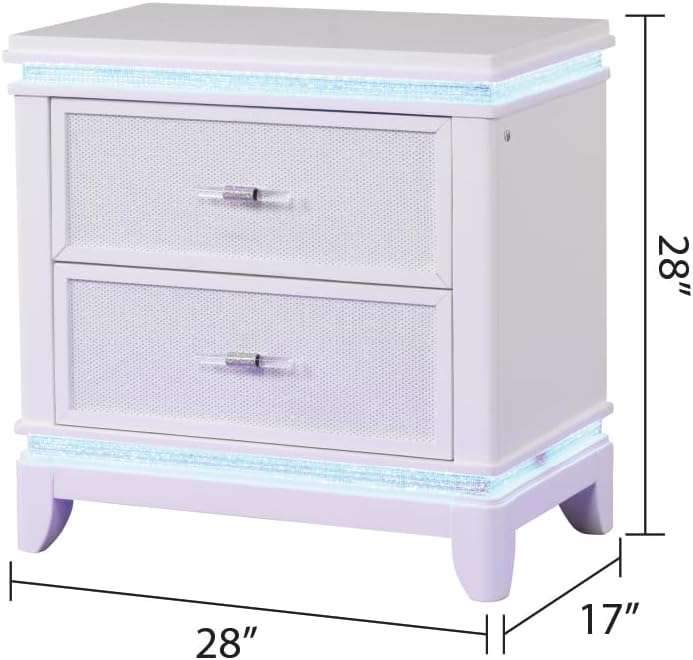 King 5 Pc Bedroom Set in Milky White
