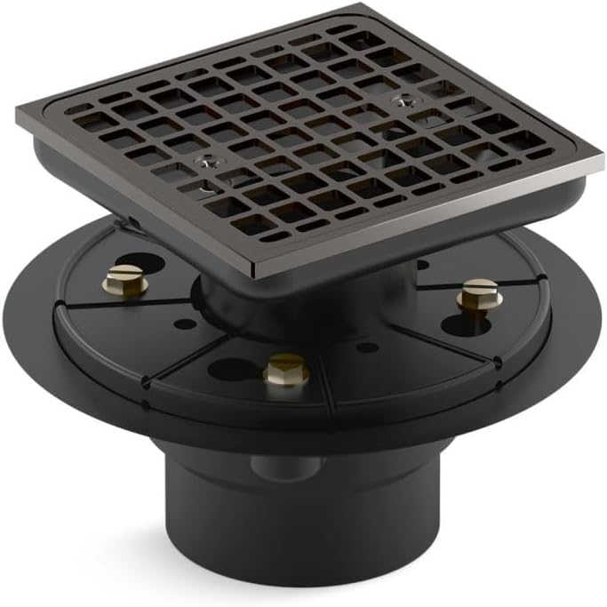 Kohler 9136-TT Square design tile-in shower drain, Titanium