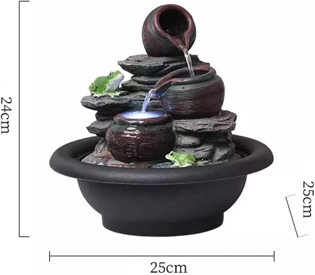 Tabletop Fountain Flowing Water Decoration Fountain Chinese Style Rockery Home Decoration Gift Office Opening Desktop Decoration Desktop Fountain (Color : 04)
