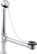 Kohler K-106-CP 1-1/2' Bathtub Drain w/Chain & Rubber Stopper Chrome
