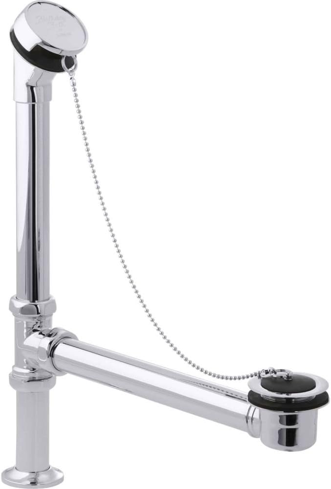 Kohler K-106-CP 1-1/2' Bathtub Drain w/Chain & Rubber Stopper Chrome