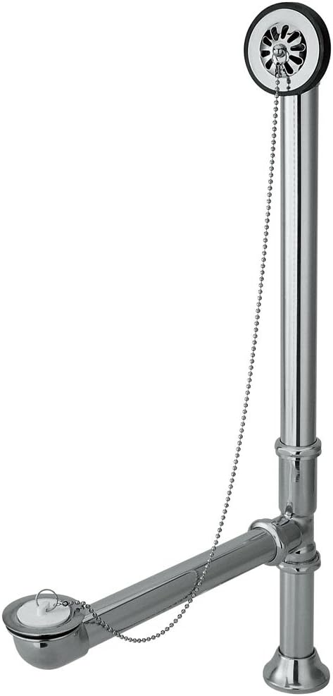 Elements of Design St. Louis DS2098 Clawfoot Tub Waste and Overflow Drain, Brushed Nickel