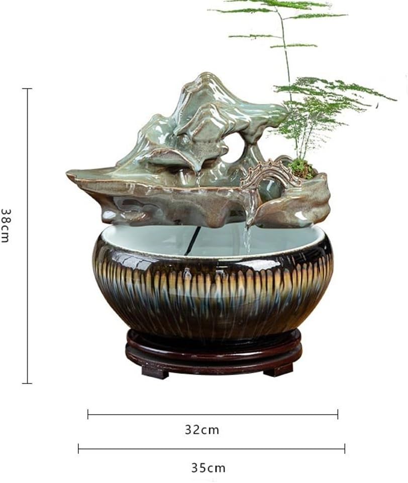 Tabletop Fountain Tabletop Water Fountain, Home Décor Soothing Sound Machine - Automatic Pump, Indoor Relaxation