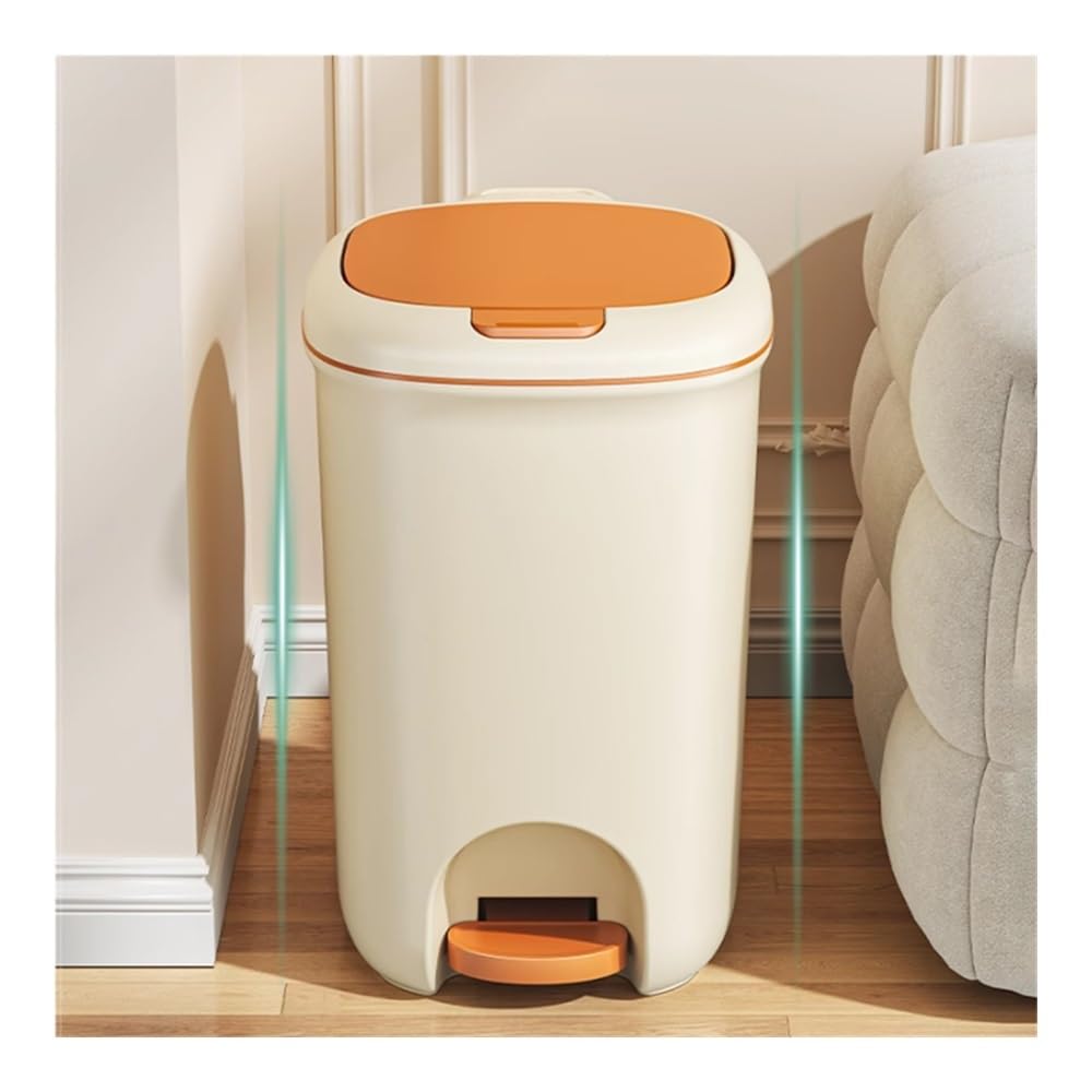 Kitchen Trash Can Large Capacity Foot Pedal Trash Can with Lid for Kitchen, Living Room, Bathroom(Blue,8L)