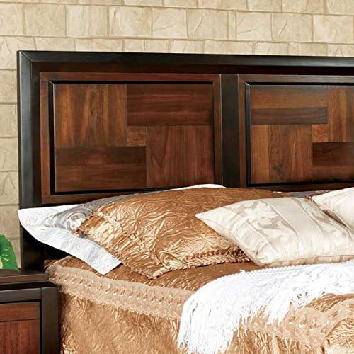 Patra Asian Contemporary Acacia Walnut Cal King Size 6-Piece Bedroom Set