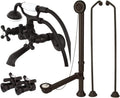 Kingston Brass CCK265ORBD Vintage Wall Mount Clawfoot Faucet Package, Oil Rubbed Bronze