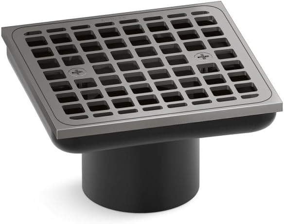 KOHLER K- 22665-TT SQUARE GRID WITH SCREWS & DRAIN THROAT, Vibrant Titanium