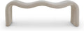 Meridian Furniture 22097Beige Willow Collection Modern | Contemporary Bench with Soft Beige Microsuede Corduroy Fabric, Iron Metal Inner Frame, 56.5' W x 18' D x 19' H, Beige