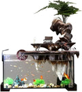 Tabletop Fountains Fish Tank Living Room Water Flow Ornaments Circulating Water Wheel Office Decoration Porch Landscaping Rockery Humidifier Table Top Fountains Indoor(A)